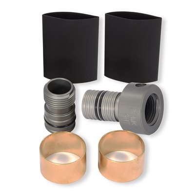 Alum. Coupling  3/4&quot;GHT for 1&quot; Boostlite / crimped (Set)