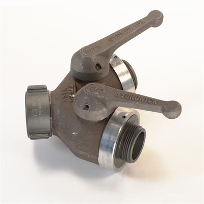 Gated Wye - 1 ½&quot; Female BSP by two 1 ½&quot; Male BSP